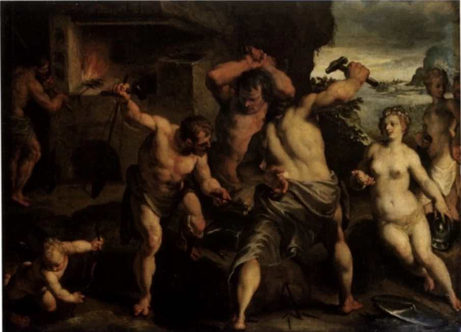 II - La Galleria di Cornelis van der Geest, Rubenshuis, Anversa, opera di Felice Brusasorci, Venere nella fucina di Vulcano